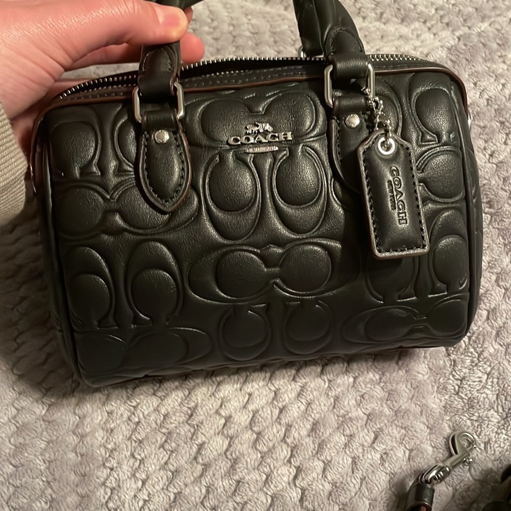 New with Tags Coach Mini Rowan Signature Leather